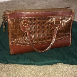 Brahmin Brown alligator Bag with Dust Bag
